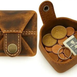 Leather Coin Pouch — Snap Fold